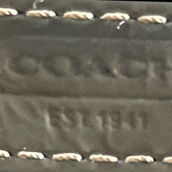 Coach Glossy Black Embossed Wristlet - Picture 5 of 9